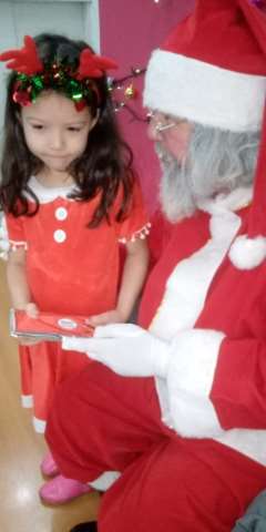 animação frente de loja com papai noel