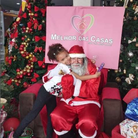 animação frente de loja com papai noel