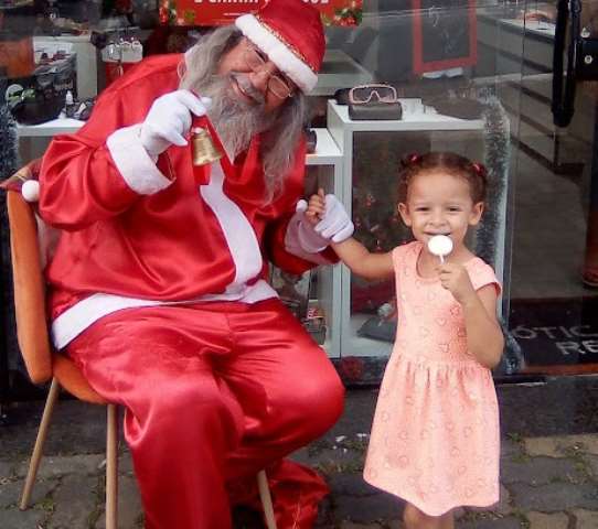 animação frente de loja com papai noel