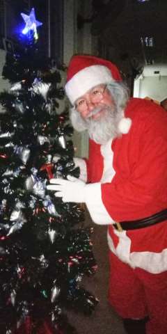 animação frente de loja com papai noel